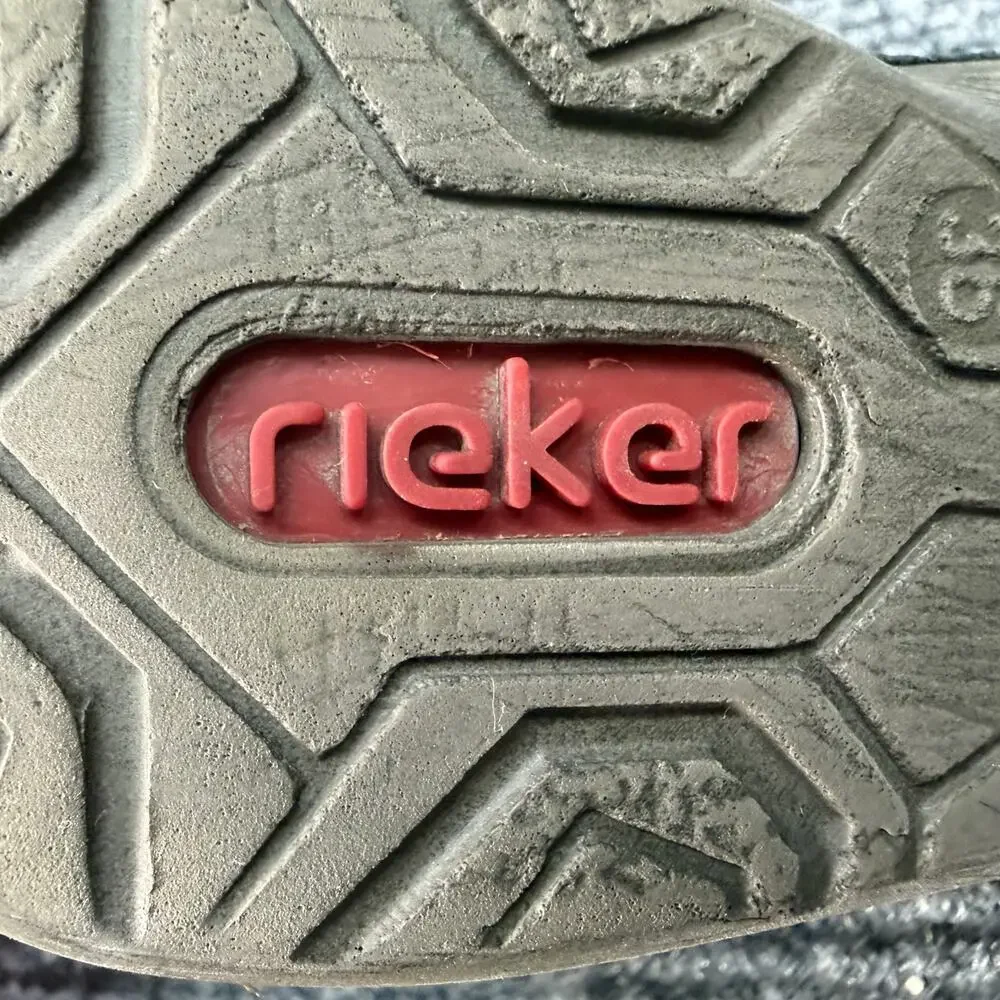 Rieker Ankle Boots Womens 36 US 5.5 Green Lace Up Zip Multicolor Comfort Shoes